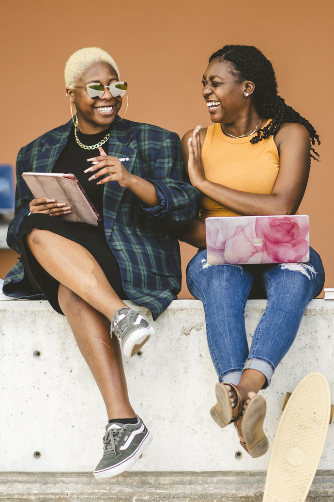 FIU students outside Green Library